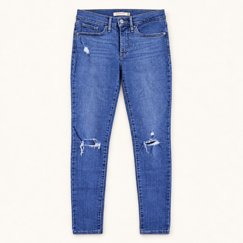 Levi's Shaping SkinnyLevi’s 311 Shaping Skinny Jeans 27 Medium Blue Distressed S